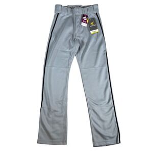 Easton MAKO 2 Youth Baseball Pants Gray Black Moisture Wicking Size Medium New